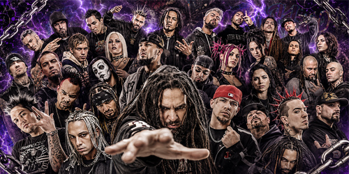Collage de bandas nu metal de los 2000 para un artículo sobre grupos desaparecidos o venidos a menos